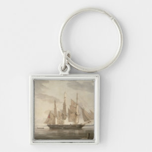 Schiffe in Hafen, 1805 (Öl auf Leinwand) Schlüsselanhänger