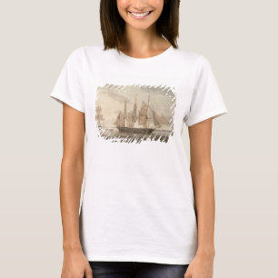 Schiffe in Hafen, 1805 (Öl auf Leinwand) T-Shirt