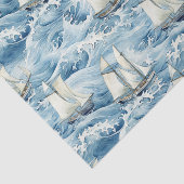 Schiffe in Hochwellen-Decoupage Seidenpapier (Ausschnitt)