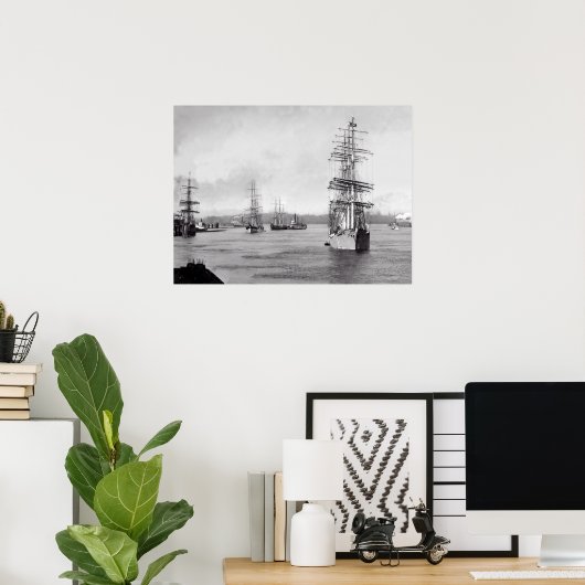 Schiffe in Portland Oregon Poster (Heimbüro)