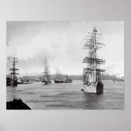 Schiffe in Portland Oregon Poster