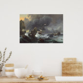 Schiffe in Seenot - L. Backhuysen Fine Art Poster (Küche)