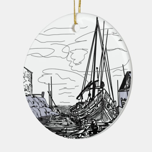 Schiffe Keramik Ornament (Links)