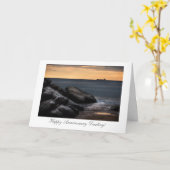 Schiffe können kommen und gehen - glücklicher Jahr Karte (Gelbe Blume)