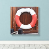 Schiffe Lifebelt Leinwanddruck (Insitu (Holzboden))