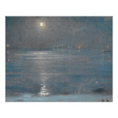 Schiffe mit Laternen auf See, Peder Severin Krøyer Poster (Vorderseite)