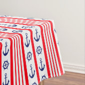 Schiffe mit rotem blauem Ankerrad Tischdecke (Beispiel)