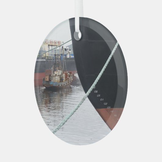 Schiffe Ornament Aus Glas (Vorderseite links)