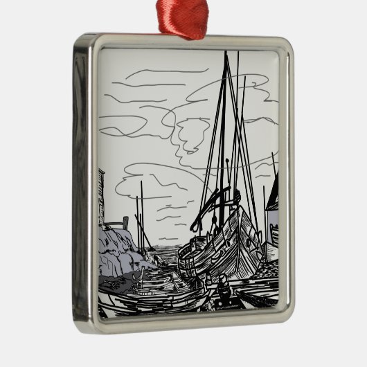 Schiffe Ornament Aus Metall (Rechts)