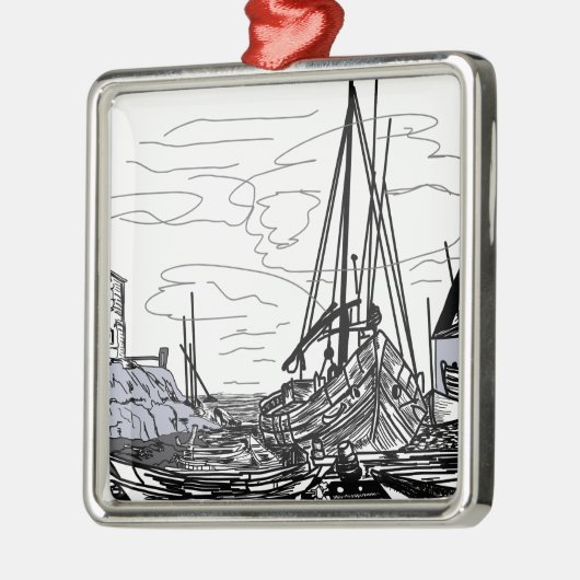 Schiffe Ornament Aus Metall (Links)