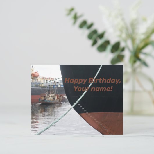 Schiffe Postkarte (Stehend Vorderseite)