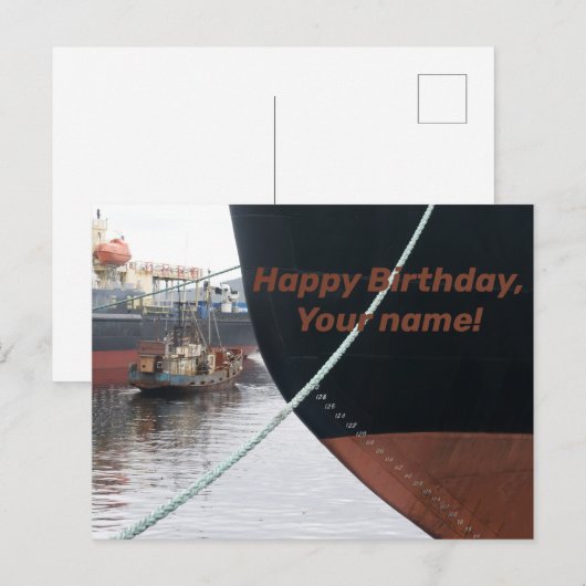 Schiffe Postkarte (Vorne/Hinten)