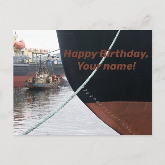 Schiffe Postkarte (Vorderseite)