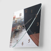 Schiffe Quadratische Wanduhr (Winkel)