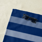 Schiffe Rad Helm Ihr Boot Name Navy Blue Strandtuch (Beispiel)