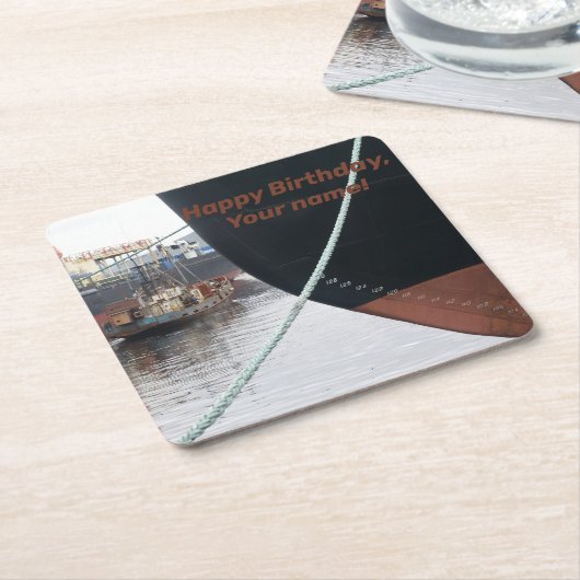 Schiffe Rechteckiger Pappuntersetzer (angewinkelt)