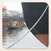 Schiffe Rechteckiger Pappuntersetzer (Vorderseite)