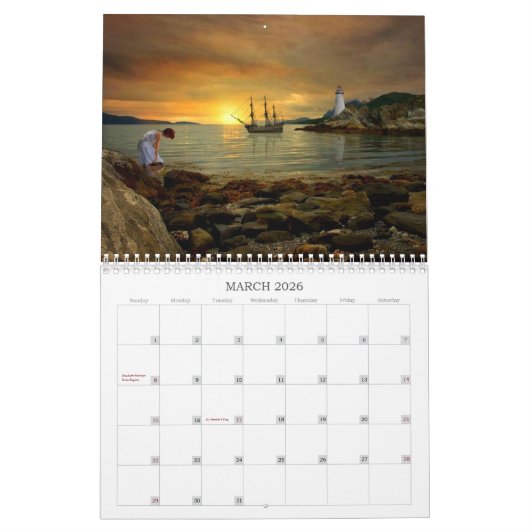 Schiffe und Boote: Das Jahr anpassen | Kalender (Mär 2026)