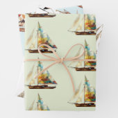 Schiffe und Boote Geschenkpapier Set (Beispiel)