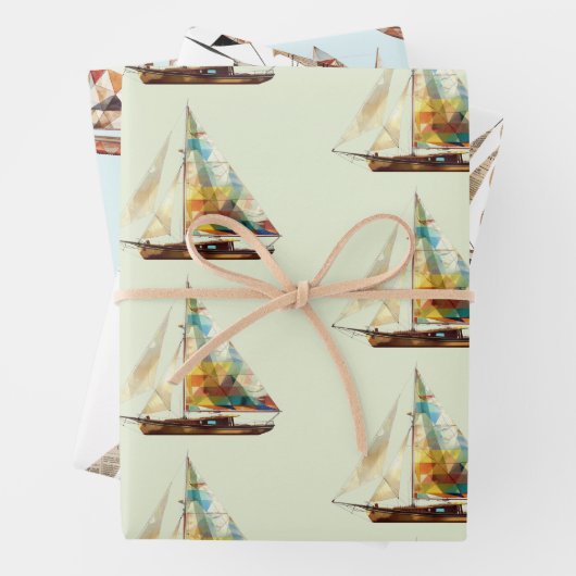 Schiffe und Boote Geschenkpapier Set (Beispiel)