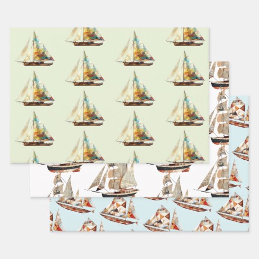Schiffe und Boote Geschenkpapier Set (Set)