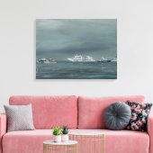 Schiffe und Boote in Cannes 2014 Leinwanddruck (Insitu (Wohnzimmer))