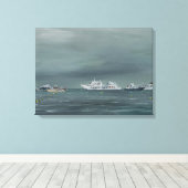 Schiffe und Boote in Cannes 2014 Leinwanddruck (Insitu (Holzboden))