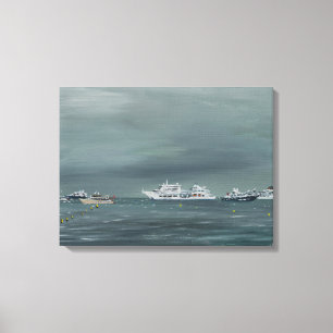 Schiffe und Boote in Cannes 2014 Leinwanddruck