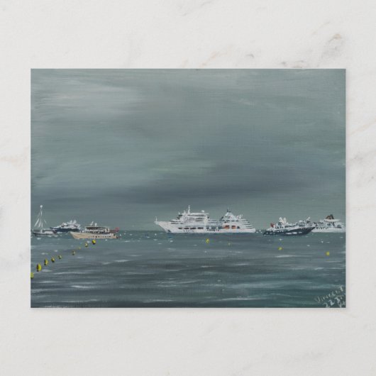 Schiffe und Boote in Cannes 2014 Postkarte (Vorderseite)