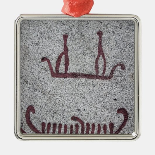 Schiffe und ihre Crews Silbernes Ornament (Vorne)
