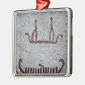 Schiffe und ihre Crews Silbernes Ornament (Links)