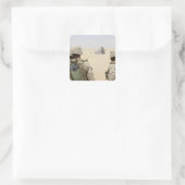 Schiffe und Seeleute Quadratischer Aufkleber (Tasche)