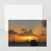 Schiffe und Sonnenuntergang tropische Seascape (Vorne/Hinten)