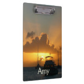 Schiffe und Sonnenuntergang tropische Seascape Klemmbrett (Rechts)