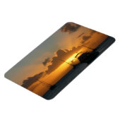 Schiffe und Sonnenuntergang tropische Seascape Magnet (Linke Seite)