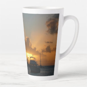 Schiffe und Sonnenuntergang tropische Seascape Milchtasse