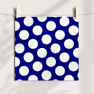 Schiffe und weiße Polka-Punkte Poster