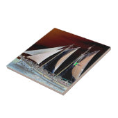 Schiffe unter Segel Fliese (Seite)