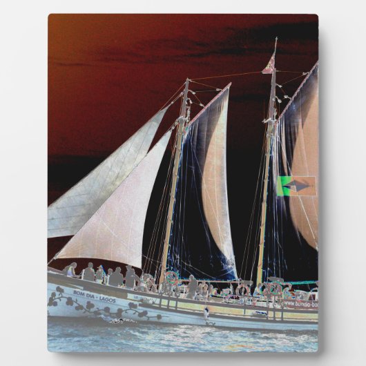 Schiffe unter Segel Fotoplatte (Vorderseite)