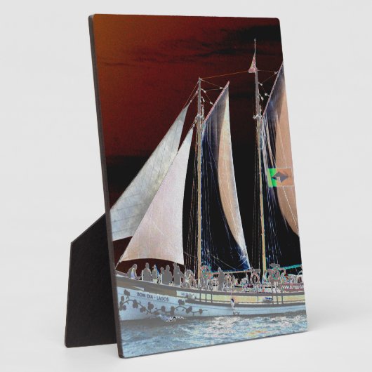 Schiffe unter Segel Fotoplatte (Seite)