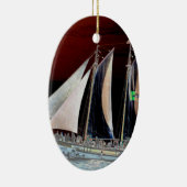Schiffe unter Segel Keramik Ornament (Rechts)