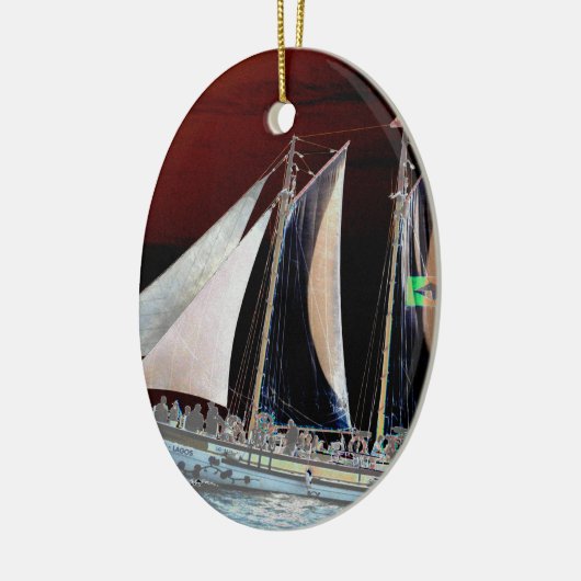 Schiffe unter Segel Keramik Ornament (Links)