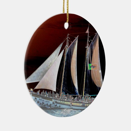 Schiffe unter Segel Keramikornament (Rechts)