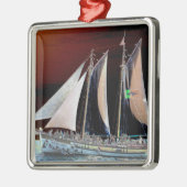 Schiffe unter Segel Ornament Aus Metall (Links)