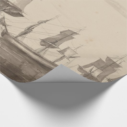 Schiffe vom 26. Juni 1776 Geschenkpapier (Ecke)