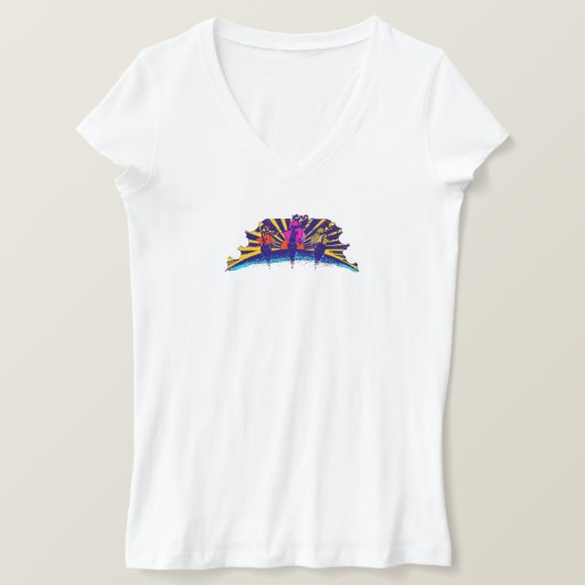 Schiffe von Columbus auf Horizont - T-Shirt (Design vorne)