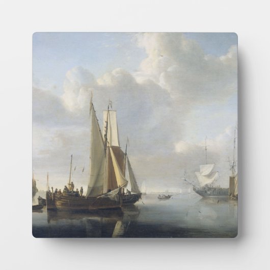 Schiffe vor der Küste, Willem van de Velde (II), Fotoplatte (Vorderseite)