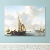 Schiffe vor der Küste, Willem van de Velde (II), Leinwanddruck (Insitu (Holzboden))