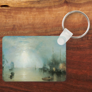 Schiffer beim Kohlenverladen bei Mondlicht von Jos Schlüsselanhänger