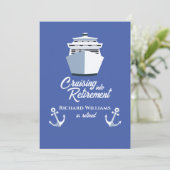 Schifffahrt im Ruhestand Einladung (Stehend Vorderseite)